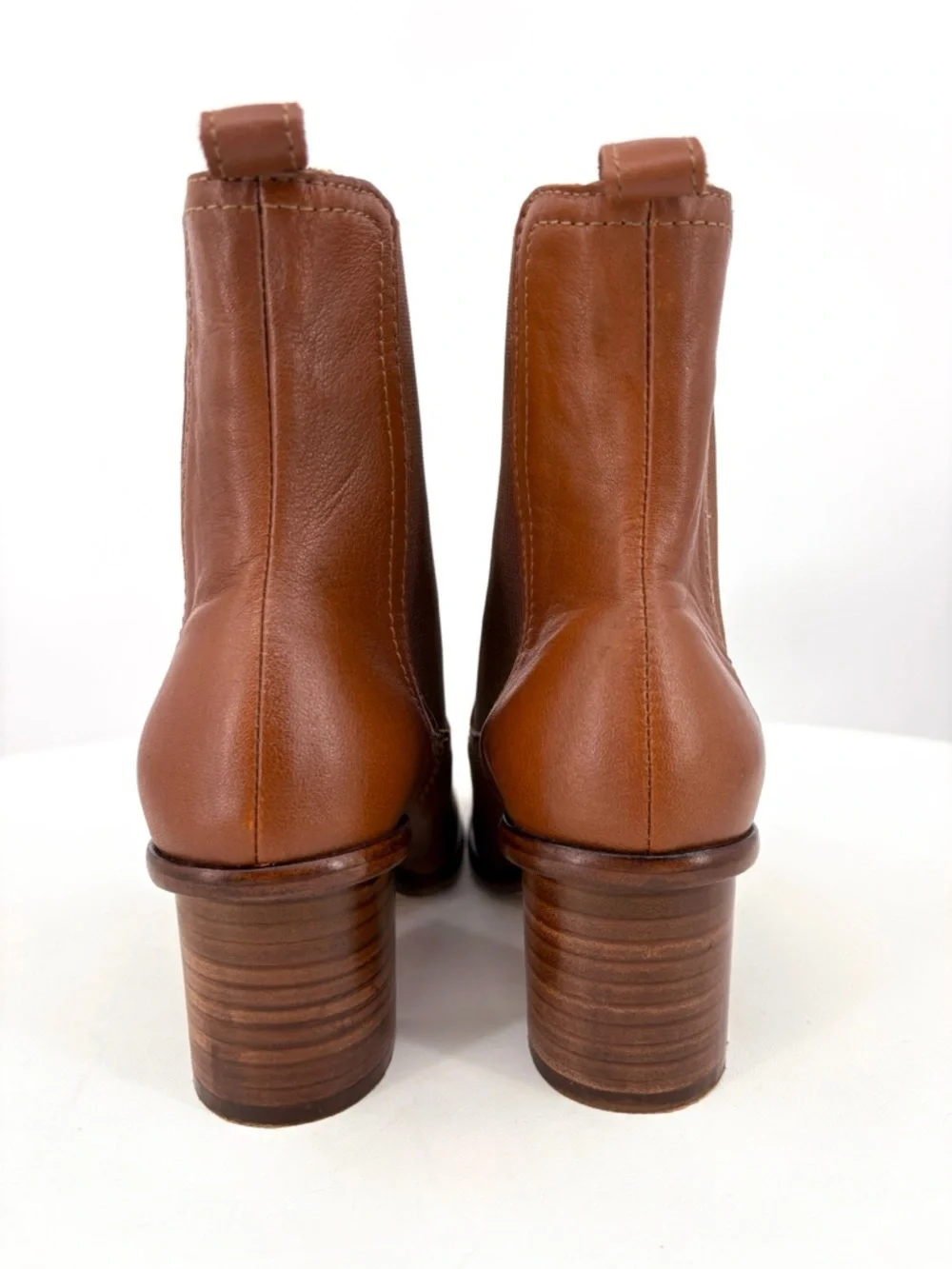 PATINA by Portland Leather Vero Chelsea Ankle Boots Brown Leather 6.5